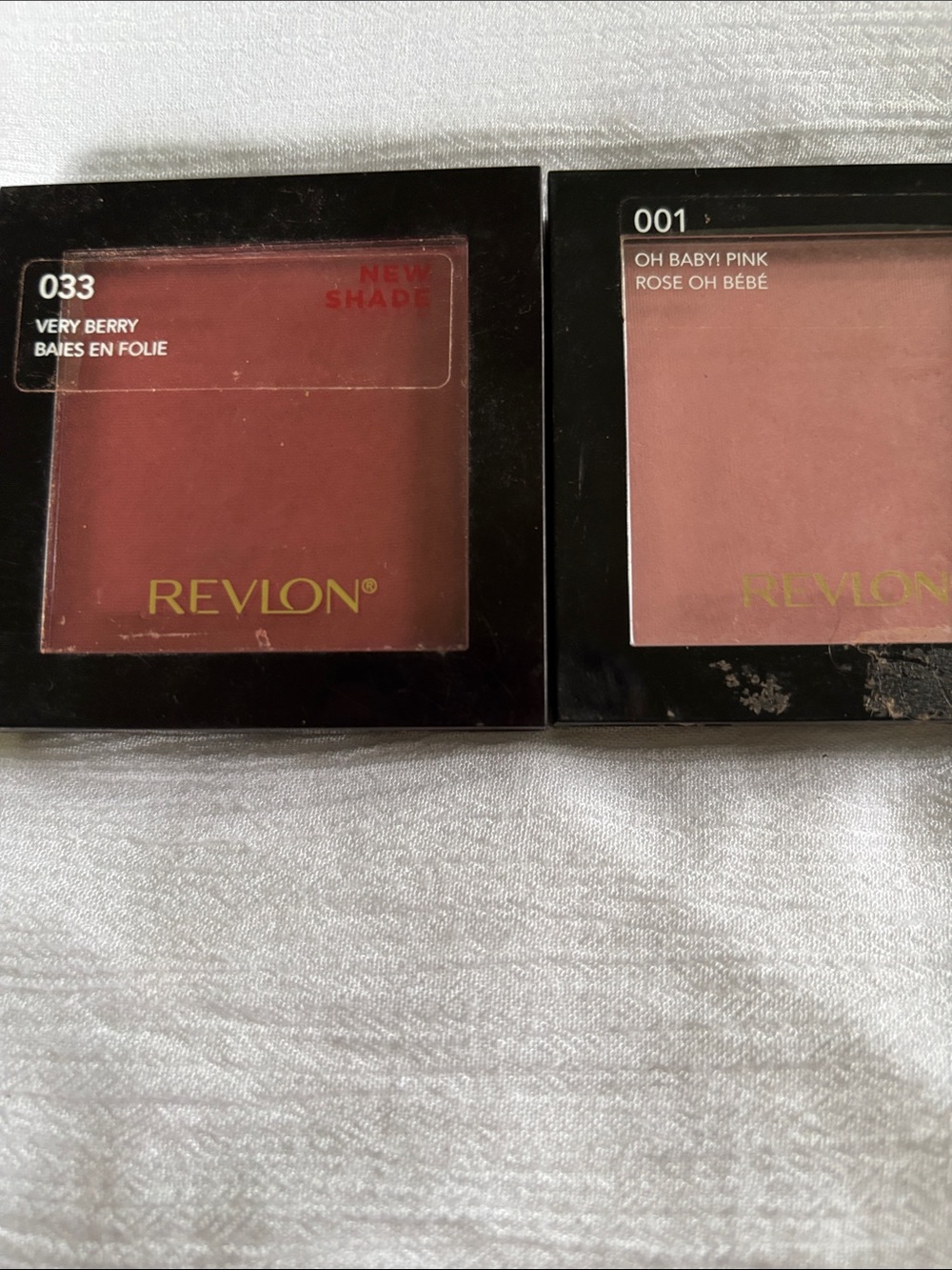 Revlon Powder Blush Duo — Very Berry (033) & Oh Baby! Pink (001)